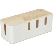 Relaxdays Kabelbox 30,5 x 12,2 x 11,7 cm 1-tlg. weiß
