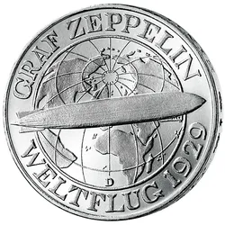 Silbermünze „Zum Weltflug des Graf Zeppelin“
