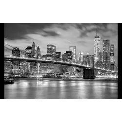 Fototapete PAPERMOON "New York Brooklyn", bunt (mehrfarbig), B:5m L:2,8m, Vlies, Tapeten