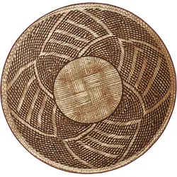 Teppich HEINE HOME Gr. 3, beige (natur, schwarz), B:u00d8120cm H:7mm Ø:120cm, Kunstfaser, Polypropylen, Polyester, Polypropylen, Teppiche
