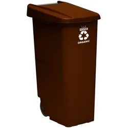 WellHome – 110-Liter-Mülleimer mit Rädern, ideal für das Recycling von organischen Abfällen