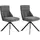 byLIVING Esszimmerstuhl California 2er Set, Webstoff anthrazit schwarz