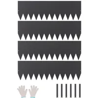VEVOR Rasenkante 4er-Set Beeteinfassung Beetumrandung Metall 1016x304,8x1,5mm