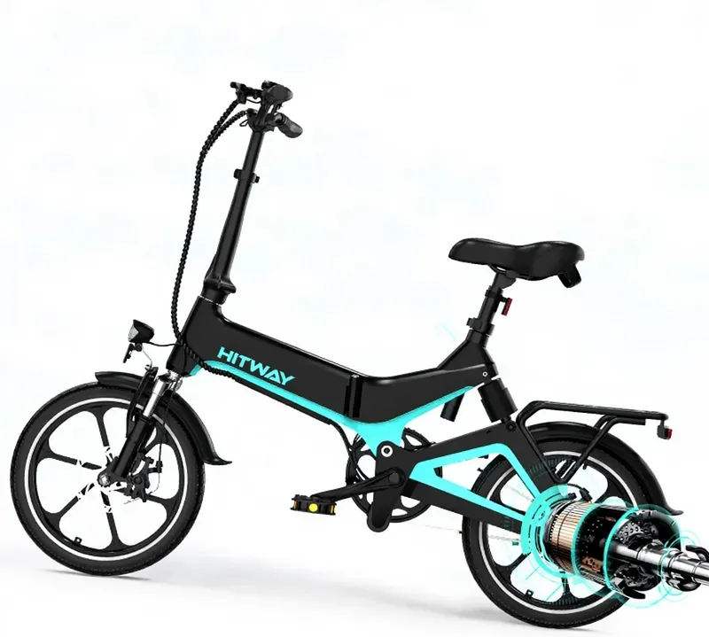 HITWAY Faltbares E-Bike 16 Zoll Reifen 7.8Ah/36V Akku eine Reichweite von 35-70 km