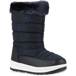 Kinder Winter Boots in Dunkelblau Muster