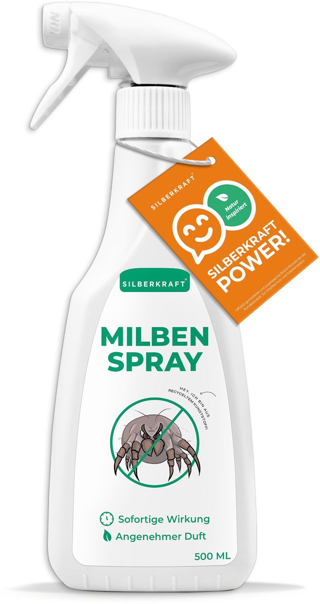 Silbekraft Milbenspray für Matratzen & Textil Spray 500 ml