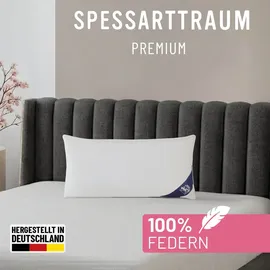 SPESSARTTRAUM Gänsefederkopfkissen Premium 80 x 80 cm Weiß