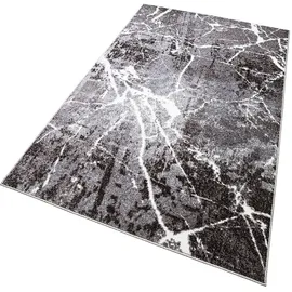 OTTO home Teppich OTTO HOME "Manrik" Gr. 6, grau, B:200cm H:9mm L:300cm, Kunstfaser, Teppiche, Teppich, mit besonders weichem Flor, Kurzflor, modernes Marmor-Design