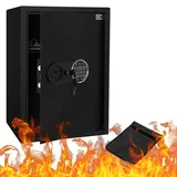 bestpriceparts Safe Zimmersafe Möbeltresor Wandtresor Geldschrank Elektronikschloss 35x50x31 cm