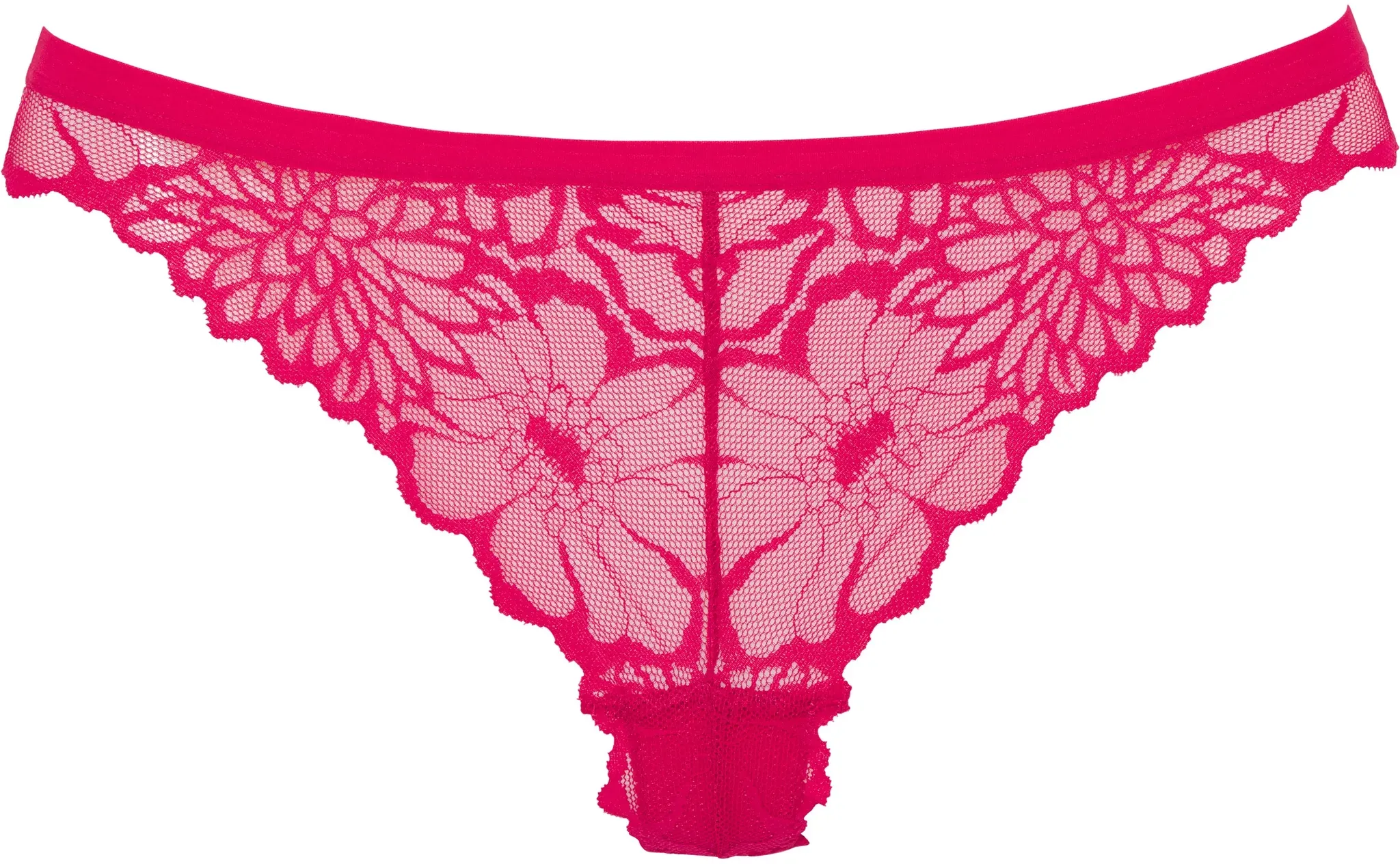 String LASCANA, Damen, Gr. 44/46, blau (raspberry), Spitze, Obermaterial: 90% Polyamid, 10% Elasthan, unifarben, Unterhosen String, aus floraler Spitze, elastisches Material, unifarbenes Design