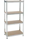 Estexo Steckregal Werkstattregal Kellerregal Schwerlastregal Metallregal Lagerregal verzinkt / 160x80x40cm 320kg