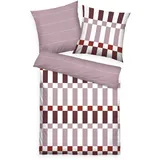 Tom Tailor Soft-Renforcé Bettwäsche kariert Lila 135 x 200 cm + 80 x 80 cm