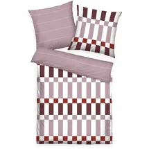 Tom Tailor Soft-Renforcé Bettwäsche kariert Lila 135 x 200 cm + 80 x 80 cm