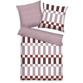 Tom Tailor Soft-Renforcé Bettwäsche kariert Lila 135 x 200 cm + 80 x 80 cm
