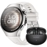 Huawei Watch 5 42 mm Weißes Kompositarmband + FreeBuds 6i