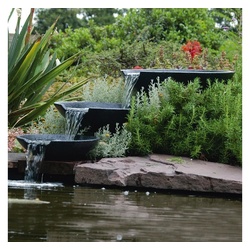 Ubbink Wasserfall Garten-Wasserfall mit Pumpe Muscheln 35/45/55 cm schwarz