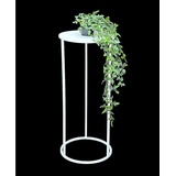 DanDiBo Ambiente DanDiBo Blumenhocker Metall Weiß Rund 70 cm Blumenständer Beistelltisch 96483 Blumensäule Modern Pflanzenständer Pflanzenhocker -