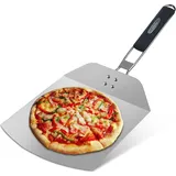 BIG HORN Pizzaschieber 33 x 24,1 cm, leichtes Premium Metall Pizzaschieber für Pizzaofen Pizzaschaufel Edelstahl