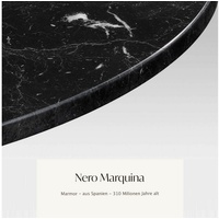 MAGNA Atelier Esstisch BERGEN OVAL mit Marmor Tischplatte, ovaler Marmor Esstisch, Metallgestell, 200x100x75cm schwarz