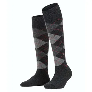 Burlington Damen Kniestrümpfe Whitby Kh weich und warm lang gemustert 1 Paar, Grau Anthracite Mouline 3087, 36-41 - Anthra.Mel - 36-41