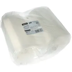 Starpak 50 Verpackungsbecher mit Klappdeckeln, PP 8-eckig 500 ml 5,6 cm x 11 cm x 11 cm transparent