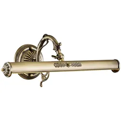 antike Bilderleuchte Picasso bronze Metall E14 44,5 cm