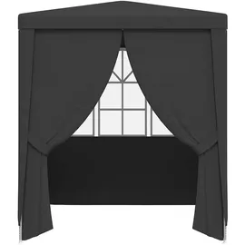 vidaXL Profi-Partyzelt mit Seitenwänden 2×2m Anthrazit 90 g/m2