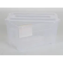 Buri Aufbewahrungsbox 28 x 18 x 14 cm 2-tlg. transparent