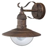 Rabalux Außenwandleuchte Metall 24 x 26,5 x 28 cm 1x E27 60 W gold