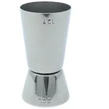 DanDiBo Ambiente Jigger 2cl 4cl Doppelmessbecher 971 Messbecher Cocktail 20 Ml 40 Ml Edelstahl Barmaß Dosierer Alkohol Zertifikat Bar