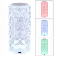 GLOBO Tischlampe dimmbar Touch Tischleuchte Wohnzimmerlampe Kristall Nachttischlampe Akkuleuchte,