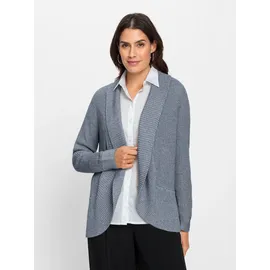Inspirationen Strickjacke in Rauchblau-Meliert 52