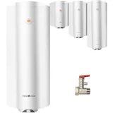 Vendomnia Elektro Warmwasserspeicher - Thermometer, emailliert, 30, 50, 80, 100 Liter Speicher, für Wandmontage - Wasserboiler, Boiler, Warmwasserbereiter, Warmwasserboiler für Bad