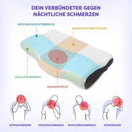 Wolkenfeld Orthopädisches Kissen 80 x 40 cm Weiß