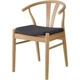 Stuhl HAMMEL FURNITURE "Frida, Esszimmerstuhl, Wohnzimmerstuhl", , eiche geölt, eiche geölt, B:53cm H:75cm T:54cm, Massivholz, Stoff, Stühle, Massivholz, gepolsterte Sitzfläche, versch. Farbvarianten