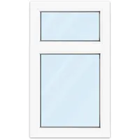 Fenster mit Oberlicht, Kunststoff, aluplast IDEAL 4000, Weiß, 510 x 1010 mm, 2-fach Verglasung, individuell konfigurieren