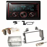 Pioneer FH-S820DAB DAB+ Bluetooth FLAC USB Einbauset für Kia Sportage JE Rio JB