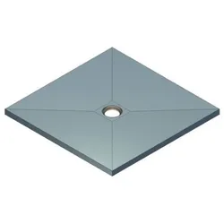 Kermi Point Duschplatz Duschelement##quadratisch / rechteckig mit Unterbau dezentral 900 x 900mm ohne Ablauf BAEUD090090XK