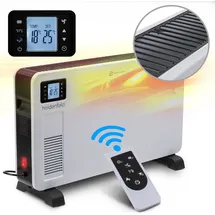 Heidenfeld Konvektorheizung EK100, Standgerät oder Wandmontage, 1000-2300 Watt, Timer, bis 40 m2