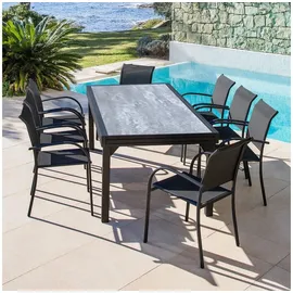 habitat garten Lagos 140/280 x 90 x 76 cm Grau