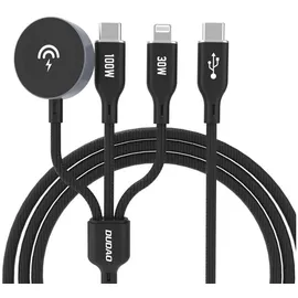 DUDAO 3in1 Charger Cable: USB-C - Black