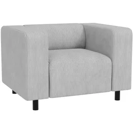 s-style möbel Sessel Gustav Cord 1 75 x 75 x 75 cm Grau