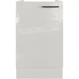 Flex-Well Exclusiv Spülenschrank SPU 50 Lund 50 cm Lichtgrau glänzend-Rauchgrau