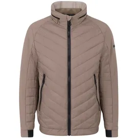 Bugatti Blouson BUGATTI, Herren, Gr. 50, beige, 100% Polyester, unifarben, regular fit, Bündchen, Jacken Blouson, mit Frontsteppung