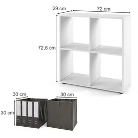 Vicco Tetra Raumteiler 72,6 x 72 cm Weiß