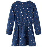 vidaXL Kinderkleid mit Langen Ärmeln Marineblau 140