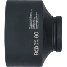 BGS Kraft-Steckschlüssel-Einsatz Sechskant Antrieb Innenvierkant 25 mm (1") SW 90 mm