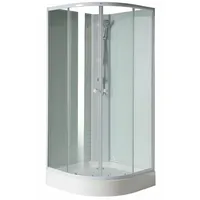 HAK Komplettdusche SAIGON Viertelkreis Duschkabine 900x900 mm, weiße Profile, Klarglas, BxT: 90x90 cm weiß