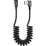 Mcdodo Klebewinkel 90 Feder Led Usb Typ-C Telefonkabel 1.8M Schwarz Ca-7310 - Schwarz