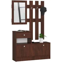 abamihome Schuhkipper 90 x 170 x 25 cm Wenge / Wengefarben